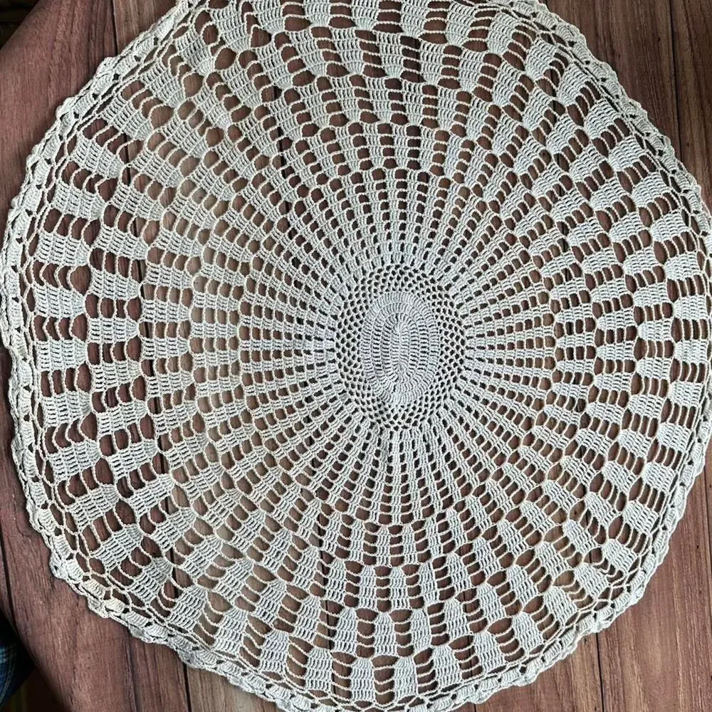 Vintage handmade crochet doily set